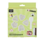 COOK CONCEPT, KU0022, Moule à Sushi Innovant en Plastique Transparent, Ustensile de Cuisine Pratique et Compact pour Préparer des Sushis Esthétiques, Taille X5, Couleur Transparent