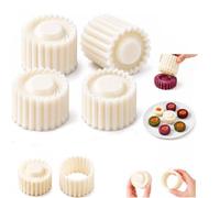 Moules à Pâtisserie Créatif à Double Embout, Moule Pour Gâteaux Lune (4pcs) | Presse à Pâtisserie à 2 Motifs, Démoulage Facile, Motifs Nets, DIY Moule Biscuits, Gâteaux De Lune, Tartelettes