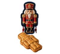 Moules à pâtisserie réutilisables en relief pour Noël | Moules de vacances en relief en forme de bonhomme de pain d'épices, Père Noël, bonhomme de neige, casse-noisette