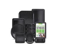 NutriChef Moules à pâtisserie Set de 10 – Acier au carbone antiadhésif, plaques à biscuits