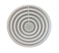 Moules à pendentifs ronds rayés à suspendre en silicone pour table de festival, décorations d'intérieur, décoration murale ronde rayée en silicone, résine époxy