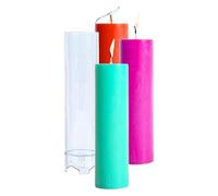 Moules à pilier - Moules de fabrication de cylindriques 3D, 4,4 x 17 cm, fournitures de fabrication de coniques, moule à bougie de mariage, moule classique pour dîner, fabricat