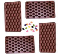 Moules à pilules 4 pièces 7x4 55 cavités en Silicone, Mini moules à chocolat en grains de café, plateau de cuisson DIY pour la cuisson des truffes, des bonbons et du chocolat