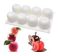 Moules à pommes 3D moule en silicone Moule à gâteau en silicone avec 8 cavités Jelly Pudding Jelly Muffin Cupcake Moules à Chocolat Pour la cuisson du cupcake, u porte-savon, e la gelée, u pudding