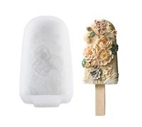 Moules à Popsicle en Silicone Floral-Idéal pour la fabrication de crème glacée maison & Desserts congelés