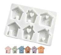 Moules à pour fabrication de bougies à 6 cavités faciles à démouler | Moules à bougies en silicone pour résine époxy, argile, décoration d'intérieur, projets artistiques, loisirs créatifs, fête