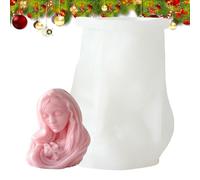Moules À Pour La Fabrication De Bougies - Réutilisable 3D Jésus Marie - Moules à Bougies Résistants à la Chaleur - Pour Débutants Femmes Adultes Décoration Anniversaire Noël