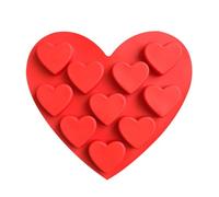 Moules à pudding pour desserts, moules à chocolat en silicone | Cœur 10 grilles Moules à gâteau - Moules à dessert mignons, moules à bonbons souples pour gelée, pudding, bonbons