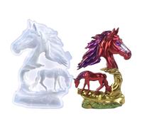 Moules à Résine - Fournitures de Loisirs Créatifs Réutilisables à Démoulage Facile | Moules Époxy pour Chevaux - Pour la Décoration d'Intérieur, Bureau, Table, Arts & Artisanat, Fête du Printemps et N