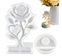 Moules À Résine | Rose Démoulage Facile Réutilisable Fournitures De Loisirs Créatifs,Moule Époxy Porte-Bougie Chauffe-Plat,Argile Savon Décoration Centres De Table Projets Art Cadeaux Fête