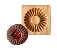 Moules à s en bois Outils de découpe DIY fleurs en relief 3D | Presse-Moule en Bois Pour Halloween Thanksgiving cuisine aliments gâteau de lune sablés fêtes C