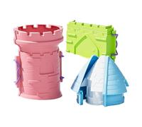 Moules à Sable,Kit de Construction de Châteaux de Sable pour Plage | 3 Pièces Jouets d'Extérieur Interactifs pour Jeu Sensoriel Vacances Été Fête Anniversaire Noël