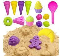 Moules à Sable pour - 17 Moules à Construire - Petits Jouets de Sable,Garçons et Filles, été extérieur Vacances Voyage fête