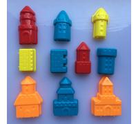 Moules À Sable Pour Château Européen, Costume, Puissance, Jeu D'espace, Puzzle, Kit De Jouets De Plage, Couleur Aléatoire, 10 Pièces/Ensemble