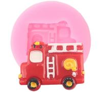 Moules à savon, 4,1 x 4,1 cm, excavatrice, camion de pompiers, grue, moules en silicone pour cupcakes, fondants, outils de décoration de gâteaux, bonbons, résine, argile, chocolat, moule style B