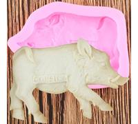 Moules à savon, 8,9 x 5,9 cm, moules en silicone en forme de sanglier, cochon, fondant, outil de décoration de gâteau d'anniversaire pour bébé, outils de décoration de gâteau, chocolat, gumpaste,