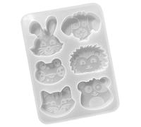 Moules à savon en silicone à 6 cavités en forme d'animal pour la fabrication de savon en résine époxy, chocolat, bonbons, fondant, moule amusant en forme d'animal