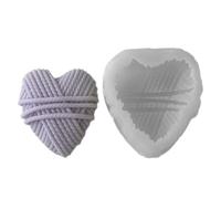 Moules à savon en silicone en forme de cœur - Moule souple et flexible pour décoration de figurine