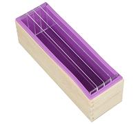 Moules à savon en silicone, moule à savon en pain de silicone de 1200 ml avec boîte en bois et séparateurs en acrylique pour fabrication de savon à la main