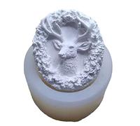 Moules à savon, moule à bougie, artisanat en Silicone, moules de noël en forme de couronne de cerf, matériau en Silicone, de bricolage pour les amateurs de pâtisserie, moule de fabrication de