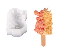 Moules à sucettes glacées en Silicone en forme de Dragon, fabricant de crème glacée, outil de cuisine, gâteau, bonbons, moule en Silicone
