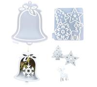 Moules à suspendre au mur en silicone pour pendentifs de Noël faits à la main, cloches de Pâques, plâtres, moulages, cloches de Noël, décoration murale, moules en résine époxy