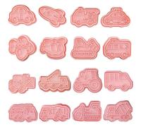 Moules À Thème De Transport 16 Pièces, Moules De Dessin Animé Créatifs, Moules À Biscuits Amusants, Outils De Cuisson, Ustensiles De Cuisine