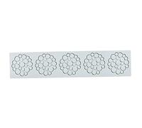 Moules à Tuile Moules à Fondant Ronds 5 Compartiments Dentelle en Silicone pour la Décoration de Gâteaux Bricolage Cuisson de Qualité Alimen