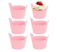 Moules à œufs en silicone, 6 pièces Outil réutilisable anti-adhésif - Créateur de mini omelettes | Pour mousses, brownie, cupcake à la viande, sandwich aux œufs et petit-déjeuner