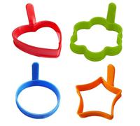 Moules à œufs en silicone, moule à crêpes, omelettes antiadhésives, creuset, gadget de cuisine pour petit déjeuner, sandwich, hamburger, camping