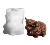 Moules animaux en silicone - Moules mignons - Design vache des Highlands - Adapté à l'usage alimentaire pour la fabrication de savon, chocolat et dessert