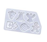 Moules Artisanaux De Noël En Silicone De Qualité Alimentaire Accessoires De Bijoux Moulés Porte-clés Boucles D'oreilles Enchantements Moules Artisanaux Réutilisables En Silicone