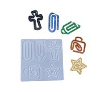 Moules Artisanaux En Résine En Forme De Trombone Moules À Pendentif Porte-clés Uniques Accessoires De Fabrication De Bijoux Moule À Clip En Résine Polyvalent