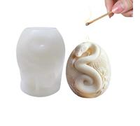 Moules artisanaux en silicone - serpent en résine de 5,2 cm, pochoir à savon antiadhésif, de moulage 3D flexible avec finition lisse | décoratif pour bougie bijoux breloque, création