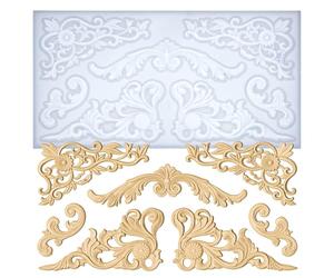 Moules artistiques pour polyclay séchée à l'air libre, résine époxy, fondant, décoration de gâteau, décoration rococo