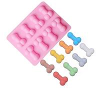 Moules Au Chocolat En Silicone, Mignon Sexy Pénis Gâteau Gâteau Chocolats Glace Et Savon Pénis Forme De Pâte De Gâteau De Gâteau Dick Glaçons Plateau Moule À La Main À La Main DIY Outil, 2PCS