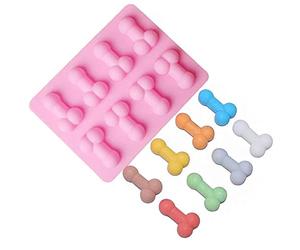 Moules Au Chocolat En Silicone, Mignon Sexy Pénis Gâteau Gâteau Chocolats Glace Et Savon Pénis Forme De Pâte De Gâteau De Gâteau Dick Glaçons Plateau Moule À La Main À La Main DIY Outil, 2PCS