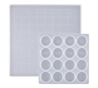 Moules Checker Pour Résine - Jeu Dames En Résine Moule Moule En Résine Silicone, Jeu De Dames 3D Définit Un Moule De Jeu De Société, Moules Époxy En cri-stal Dames Flexibles