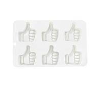 Moules créatifs en silicone en forme de pouce vers le haut, 6 cavités pour dessert, gâteau, chocolat, outil de cuisson flexible en silicone anti-adhésif