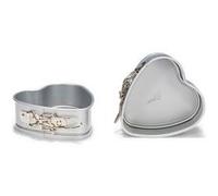 Moules cœur avec charnière en acier revêtu 12cm - lot de 2 SILVER TOP G