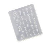 Moules d'art en silicone - Serrure - Clé - Template - Texture pour cosmétologues et apprentissages - Moule artisanal - Moules