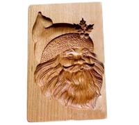Moules de biscuits en bois 3d Santa Claus Moule de tampons biscuits pour la cuisine Noël pour la préparation des vacances