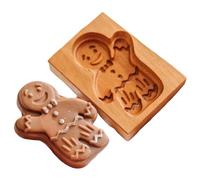 Moules de biscuits en bois, moules à cuisson au pain d'épice en relief 3D Press, caractéristiques de cuisson Noël créatives pour la maison, la boulangerie, Noël, les timbres, les outils