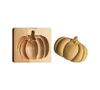Moules de Biscuits en Bois, Outils Cuisson Décoration Artisanale pour l'Halloween, Thanksgiving Forme Mignonne DIY Moule à Gaufrer Pratique Outils de Cuisine 3D Faciles à Utiliser (R)