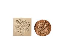 Moules de Biscuits en Bois, Outils Cuisson Décoration Artisanale pour l'Halloween, Thanksgiving Forme Mignonne DIY Moule à Gaufrer Pratique Outils de Cuisine 3D Faciles à Utiliser (J)