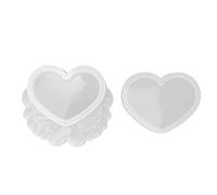 Moules de boîte à Bijoux en Silicone en Forme de cœur d'amour, moules de boîte à Bijoux pour la Fabrication d'artisanat en résine