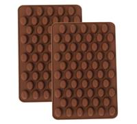 Moules de bonbons, moule à grains de café 2pcs 55 Grille Release facile Moules boulangerie en silicone réutilisables pour chocolat, bonbons, gâterie pour chiens et chat, artisanat