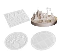 Moules de bougeoirs - Moules à bougies en silicone, bougeoir portable | Moule de bricolage durable pour lanterne de rue - Facile à transporter - Démoulage facile pour les artistes en plâtre et en