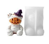 Moules de bougie d'Halloween - Adorable ours à faire soi-même - Facile à détacher - Moules de bougie faits à la main - Pour amis, bricolage, statue en résine époxy, œuvre d'art en béton