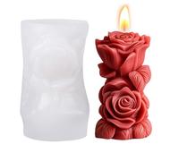 Moules de bougie - Moule de bougie à fleurs roses | Moules de silicone réutilisables, Móules à mouler des fournitures d'artisanat pour les bougies parfumées à la main, le gypse, la pierre diffuseur, l